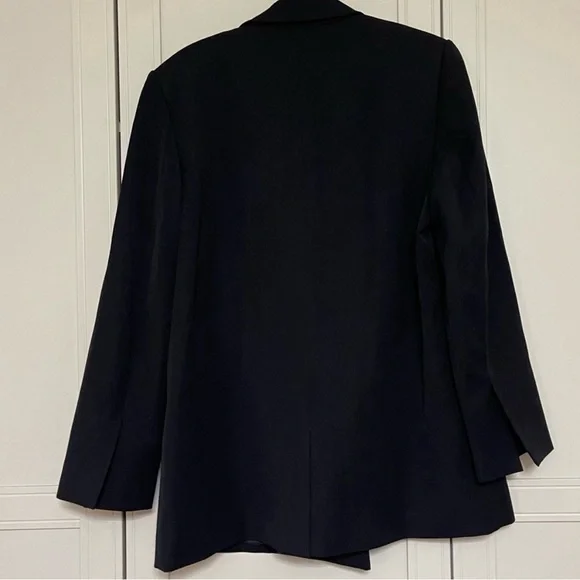 Oak + Fort Black Double-Breasted Women's Blazer Jacket - Picture 6 of 9